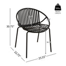 7 Piece Dining Set With Stackable Chairs
