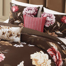 Bebejan Floral Garden Comforter Set - Mocha - Queen - 5 Piece