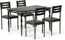 5 Pieces Dining Set - Black