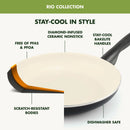 12" Ceramic Nonstick Frying Pan - Black