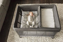 Breeze Bassinet Sheets - Silver/White