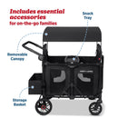 4-Seater Stroller Wagon - Black