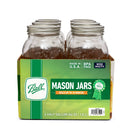 Ball 64oz 6pk Glass Wide Mouth Mason Jar with Lid and Band