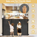 Retractable Extra Tall Pet Gate - Black