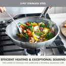10" Hybrid Stainless Steel and Ceramic Nonstick Wok