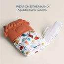 Itzy Ritzy Teething Mitt - Cow: Silicone, Baby Teether, 1 Piece
