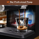 Espresso Machine with Grinder - Silver & Black