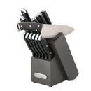 14pc Triple Rivet Knife Block Set with Edgekeeper Sharpener- Graphite