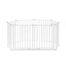 192-Inch 8 Panel Double Door Super Wide 2-in-1 Configurable Metal Safety Gate