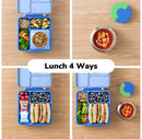 Insulated Bento Lunch Box with Leakproof Thermos - Blue
