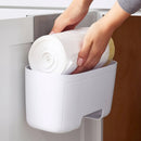 Door Stash Garbage Bag Dispenser: Kitchen Organization, Trash Bag Holder, Cupboard Mount, White