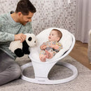 Ultra-Soft Faux Fur Seat Cover for Baby Swing - White