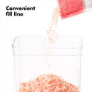 POP 1.1qt Plastic Short Small Square Food Storage Container White