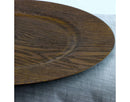 Round Melamine Serving Trays - Brown