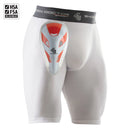 Shock Doctor Compression Shorts with Cup Adult - White L