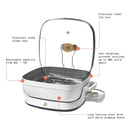 5-in-1 Electric Expandable Skillet - White