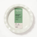 9" Round Stoneware Ruffle Pie Dish Cream