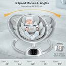 Bluetooth Infant Swing with Music Speaker - Gray