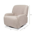 Winslow Extra Wide Recliner and Swivel Glider - Earl Grey Shearling