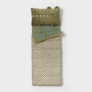 Kids' Alligator Sleeping Bag - Green and White Checkered