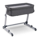 Bedside Bassinet with Zip-Down Side Wall - Grey