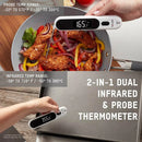 Dual Digital Folding Cooking Thermometer and Infrared Surface