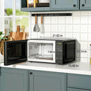 1.1 Cu ft Countertop Microwave Oven, 1000 Watts - Black