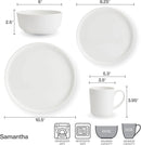 Samantha Bone China 16-Piece Dinnerware Set