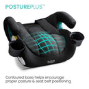 Backless Booster Car Seat with Rigid Latch - Black