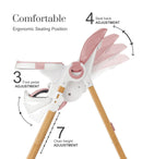 Convertible High Chair - Baby Pink