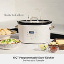 6QT Programmable Slow Cooker - Sand White