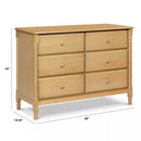 Jenny Lind Spindle 6-Drawer Dresser - Honey