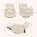 Power Glider Recliner with Heat and Massage - Almond Teddy Loop