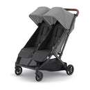 Minu Duo Side-by-Side Double Stroller- Greyson(Charcoal Mélange/Carbon Frame/Saddle Leather)