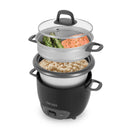 Aroma 6-Cup Rice & Grain Cooker - ARC-743-1NGB, Black