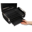 Searing Grill with Glass: Indoor Nonstick Grill, Dishwasher-Safe Parts, 1200W, Black