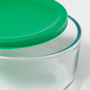 4pc (set of 2) 4c Round Glass Food Storage Container Set Green - ™