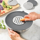 6pc Stainless Steel Non-Slip Mixing Bowl and Grater Set - Figmint™