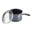 Nonstick Induction Straining 3qt Saucepan with Lid - Graphite