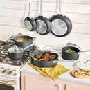 12pc Aluminum Nonstick Cookware Set - Dark Gray