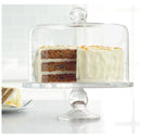 Cake Stand with Straight Sided Dome - Elegant Glass Design