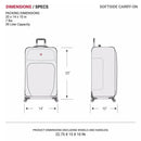 Checklite Softside Carry On Suitcase - Gray