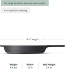 12” Enameled Cast Iron Skillet - Charcoal