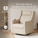 Power Glider Recliner with Heat and Massage - Almond Teddy Loop