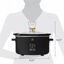 4Qt Slow Cooker with Touch-Activated Display - Black