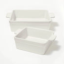 2pc Stoneware Square Baking Dish Set Cream - ™