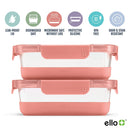 Glass Food Storage Container Set - Terracotta Orange