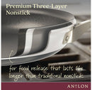10" Nonstick Hard Anodized Frying Pan - Cream