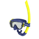 Adult Travel Mask and Snorkel Set - Navy/Yellow