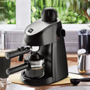 4-Shot Espresso, Cappuccino, and Latte Maker - Black